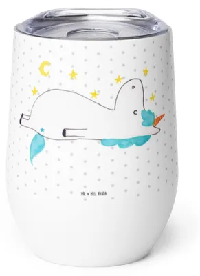 Produktbild von Mr. & Mrs. Panda Isolierbecher Einhorn Sternenhimmel - Weiß - Geschenk, Weinbecher, kaffee tasse, Einhörner, Thermo Becher, edelstahl, Thermobecher, Sterne, Verrückt