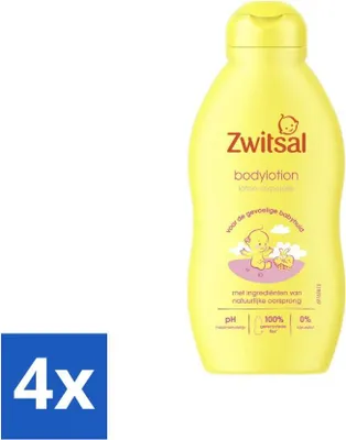 Produktbild von Zwitsal – Babypflege – Körperlotion – Für empfindliche Babyhaut – 200 ml - Vorteilspack - 4 Stücke