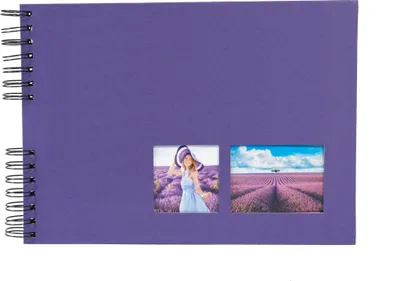 Produktbild von Exacompta 15005E Spiralfotoalbum MILANO 32x22 cm, 50 schwarze Seiten - Violett