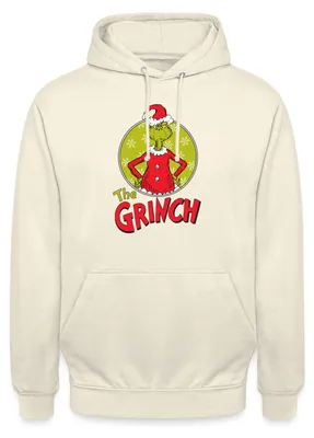 Produktbild von Spreadshirt Der Grinch Logo The Grinch Uni Hoodie, L, Vanille-Milchshake