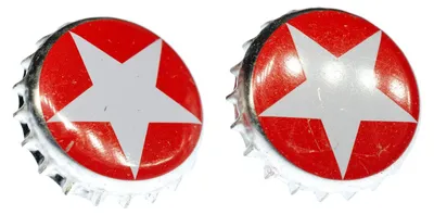 Produktbild von Kronkorken Sterni Manschettenknöpfe Miniblings Knöpfe + Box Bier roter Stern