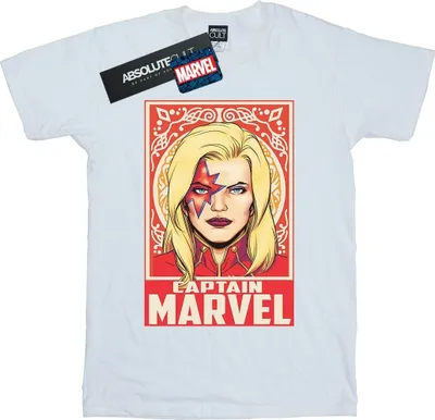 Image de T-shirt « Ornament » Captain Marvel pour femmes BI1515 (M) (blanc)