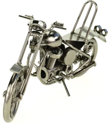 Produktbild von Deko Oldtimer Motorrad aus Metall 18 cm Dekoration Geldgeschenk Bike Shopper