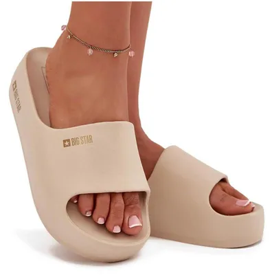 Produktbild von Damen Schaum-Sandalen Auf Massiver Plattform Big Star SS274722 Beige 41