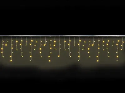 Obrázek produktu pro Kaskádové světlo LED - 4 X 0,6 M - 144 teplých bílých lamp - Průhledný drát - Modulátor