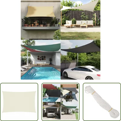 Produktbild von The Living Store Sonnensegel Oxford-Gewebe Rechteckig 2x4,5 m Creme