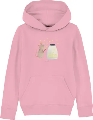 Produktbild von Mr. & Mrs. Panda Kinderpullover Maus Sterne 12-14 Jahre (152/164) - Baumwolle Pink - Geschenk, Kapuzenpulli, Kapuzenpullover, Geburt, Taufe, Hoffnung, Kinderbekleidung