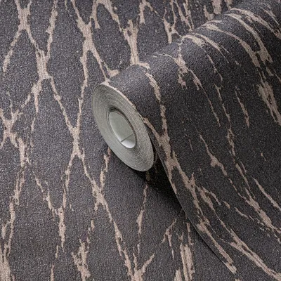 Produktbild von Steinoptik-Tapete Beige Schwarz - Vlies Tapete mit Struktur - Natur-Design livingwalls (KG-174785)
