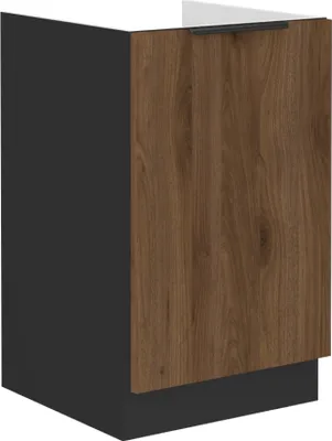Produktbild von Kondela Spüle Küchenschrank Menzo 50 ZL 1F BB - Schwarz / Walnuss