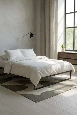 Obrázek produktu pro Kovový rám postele Bedo 200x200x35 černý do ložnice