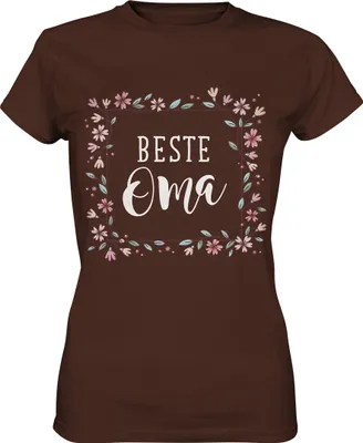 Produktbild von Beste Oma Damen Premium T-Shirt – Brown / XXL