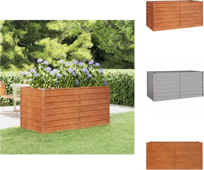 Obrázek produktu pro vidaXL Rezavý vyvýšený záhon 160x80x77 cm Corten ocel - Květináče a květináče