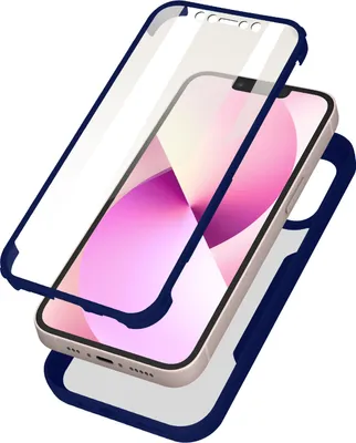 Productafbeelding van Avizar, beschermhoes met siliconen bumper voor de Apple iPhone 13 Mini, blauw