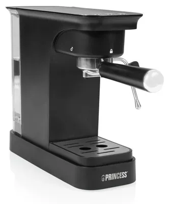 Produktbild von Princess 249421, Espressomaschine, 0,8 l, Kaffeepad, Gemahlener Kaffee, 1400 W, Schwarz