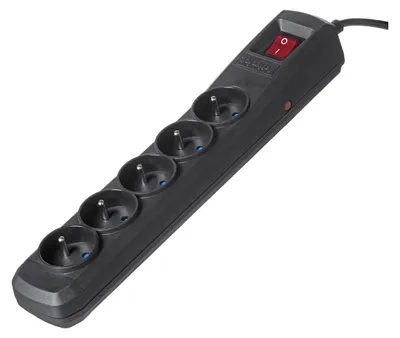 Productafbeelding van Activejet black power strip with cord ACJ COMBO 5G 1.5M/BEZP.AUTO/CZ