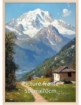 Productafbeelding van Fotolijst 50x70 cm, houtkleur, voor wandmontage, 1 stuk