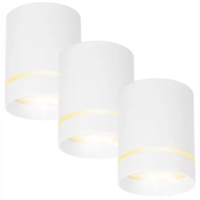Obrázok produktu pre Ledhoff 3x Nástenné svietidlo Tuba GU10 80x100mm biele