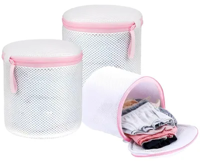 Feinwäschebeutel 3er-Set aus Netzstoff, 16x17 cm, weiß
