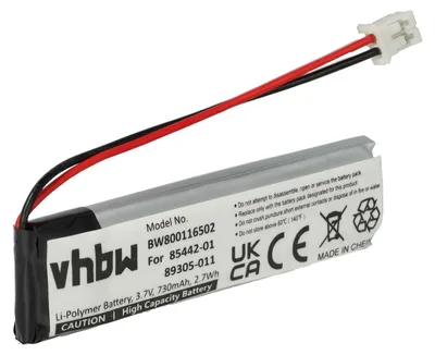 Produktbild von vhbw Akku Ersatz für Plantronics 85442-01, 89305-011 für Lautsprecher Boxen Speaker (730 mAh, 3,7 V, Li-Polymer)