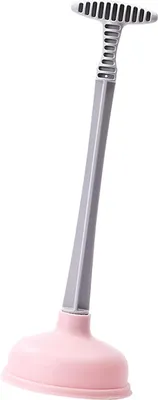 Image de Plongeur de toilette en caoutchouc plastique à forte aspiration Plongeur de toilette efficace pour la salle de bain Rose