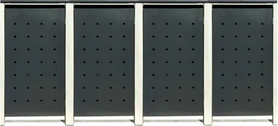 Produktbild von 4 Tailor Mülltonnenboxen Basic für 240 Liter Tonne /Stanzung 1 /Anthrazit / Grau