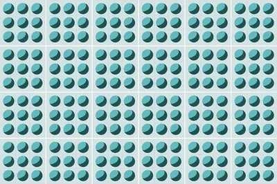 Produktbild von Fliesenaufkleber 15x15 cm – 24 Stück – Selbstklebend – Wasserfest – Pflegeleicht – Hitzebeständig – Für Küche & Bad – Symmetrische Ellipsen in einem Raster