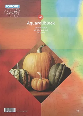 Produktbild von Aquarellblock 297x420mm DIN A3 24 Blatt 185g/m²