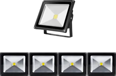 Immagine prodotto di Greenmigo 5x 50W Faretto Flooder Bianco freddo Alloggiamento in alluminio nero IP65 Impermeabile Lampada a LED Applique da parete Luce flood Illuminazione flood Lampada da giardino a LED Faretto da esterno
