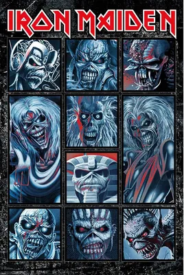 Produktbild von Iron Maiden - Ten Eddies - Hard Heavy Band Poster Druck - Größe 61x91,5cm