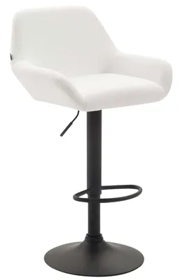 Produktbild von DELUKE® Barhocker DUBLIN - Weiß, Kunstleder, Schwarz | Barhocker mit Lehne Barstuhl Tresenhocker Tresenstuhl Kneipenhocker Kneipenstuhl