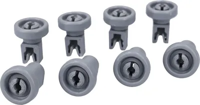 Produktbild von Satz mit 8 Korbrollen für AEG Electrolux, Juno, Zanker Zanussi 5028696700/0 50286967000 für den oberen Korb des AEG Favorit Geschirrspülers