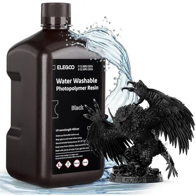 Obrázek produktu pro ELEGOO Water-washable Resin 2KG, Black