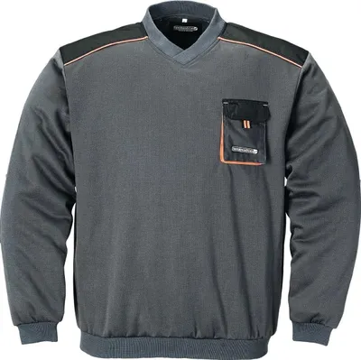 Produktbild von Pullover Gr.XL dunkelgrau/schwarz/orange TERRATREND