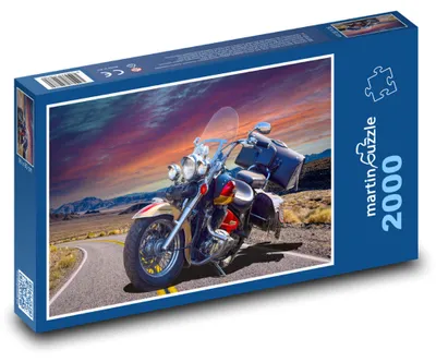 Obrázek produktu pro martinpuzzle - Puzzle 2000 - Motorka chopper na silnici