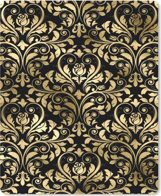 Obrázek produktu pro Podložka pod myš - Vzory - barokní - zlaté - černé - 19x23cm - Podložka pod myš