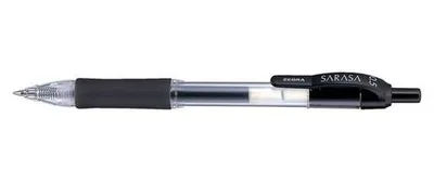 Produktbild von Gelkugelschreiber, 0,33 mm, Druckmechanismus, ZEBRA "Sarasa", schwarz
