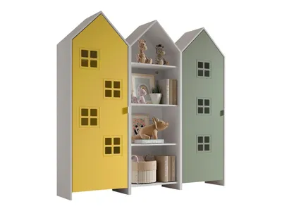 Schrank Casami Bruges 37 x 172,8 x 171,3 cm MDF Gelb Grün