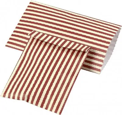 Produktbild von Papiertüten, rot-creme gestreift, klein