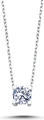 Produktbild von 0,33 Carat Diamant Solitär Halskette 14 Karat Weißgold