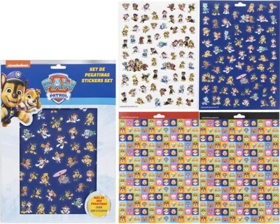 Immagine prodotto di Set di adesivi Paw Patrol per bambini - 300+ adesivi per il crafting e la decorazione