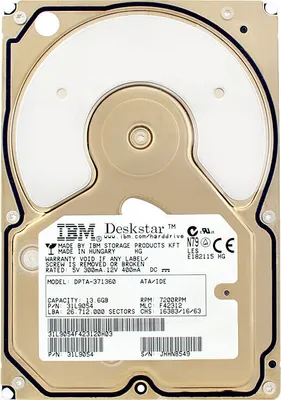 Image de IBM DPTA-371360 HDD IDE/ATA 13.6GB 7200RPM 31L9054 3.5" pouces