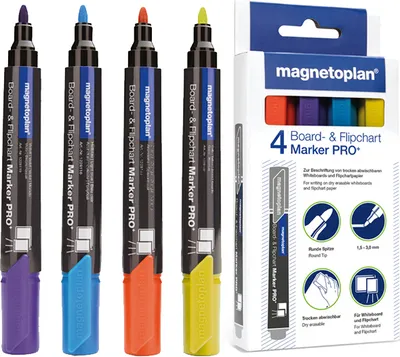 Zdjęcie produktu dla Magnetoplan 1228103, 4 szt., Czarny, Czarny, Niebieski, Okrągły, 1,5 mm, 3 mm