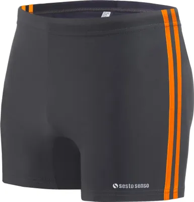 Produktbild von Sesto Senso Herren Badehose Sportlich wasserdicht zum Schwimmen enganliegende Bademode Größe L Grau