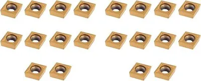 Produktbild von 20er-Satz CNC-Inseln - Tungsten-Karbid-Blätter - Dreh- und Frässtahl - Hochfestigkeit - Hochzähigkeit - Für Stahl - RVS - Halbfertig