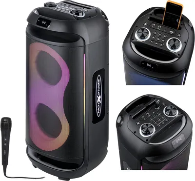Obrázek produktu pro Přenosný reproduktor pro párty s mikrofonem – Bluetooth reproduktor – Karaoke reproduktor – DJ reproduktor – Reproduktor – 500 W