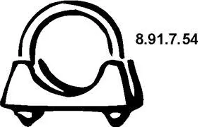 Produktbild von EBERSPÄCHER 8.91.7.55 Auspuffschelle Bügelschelle Ø48mm für OPEL Corsa C Schrägheck (X01) Meriva A (X03) Astra H Schrägheck (A04) Astra H GTC (A04)