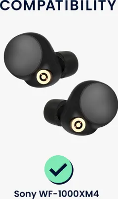 Produktbild von kwmobile 6x Ersatz In Ear Kopfhörer kompatibel mit Sony WF-1000XM4 - 3 Größen - Polster Ohrstöpsel In-Ear Ohrhörer - Schwarz