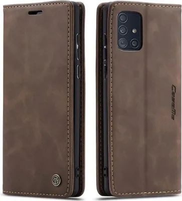 Produktbild von Samsung Galaxy A71 Hülle - CaseMe 013 Klapphülle - Dunkelbraun
