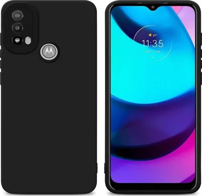 Produktbild von Cadorabo Hülle für Motorola MOTO E20 Schutz Hülle in Schwarz TPU Silikon Etui Case Handyhülle
