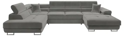 Produktbild von MIRJAN24 Wohnlandschaft Torezio Bis, Stilvoll Eckcouch mit Bettkasten und Schlaffunktion, Einstellbare Kopfstützen, 346x203x70-90 cm (Farbe: Polo 894, Seite: Links)